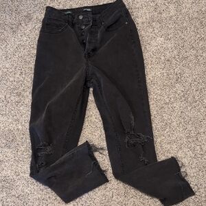 Stylish Black Distressed Women's Jeans